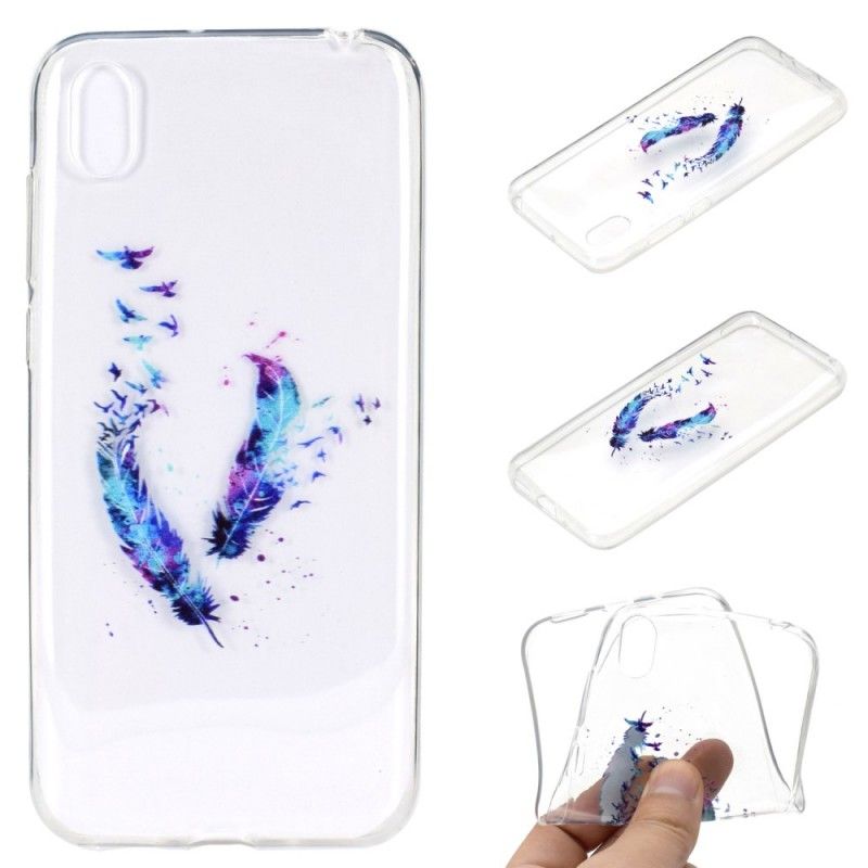 Coque Huawei Y5 2019 Transparente Plumes