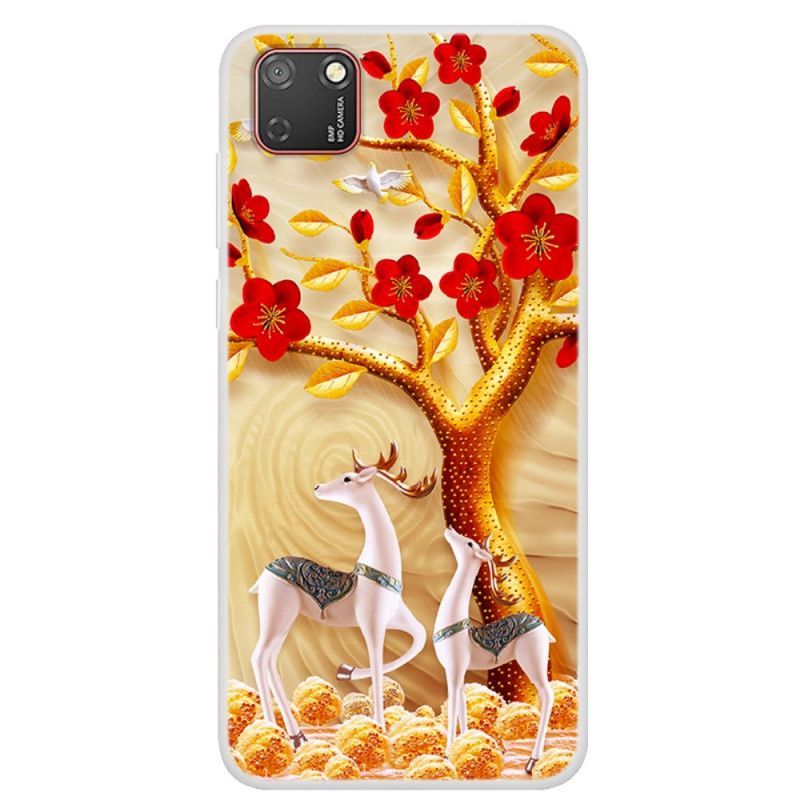 Coque Huawei Y5p Arbre Doré