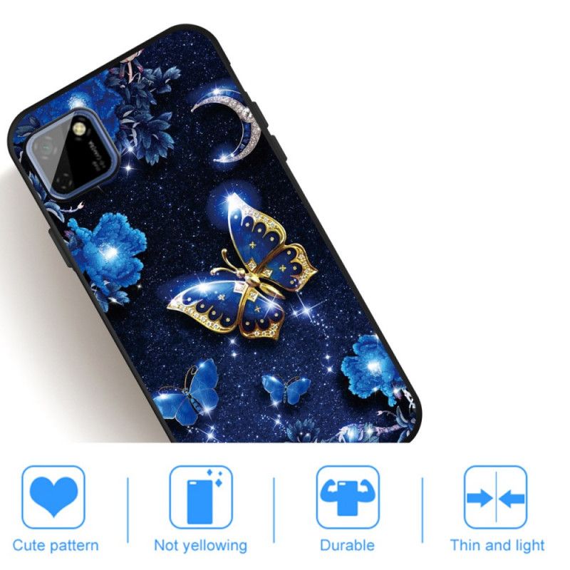 Coque Huawei Y5p Papillon D'or