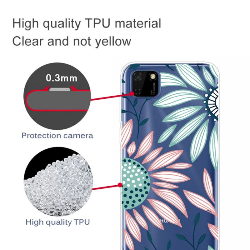 Coque Huawei Y5p Transparente Une Fleur