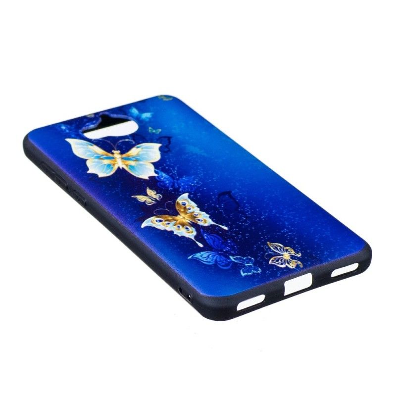 Coque Huawei Y6 2017 En Relief Papillons Dans La Nuit