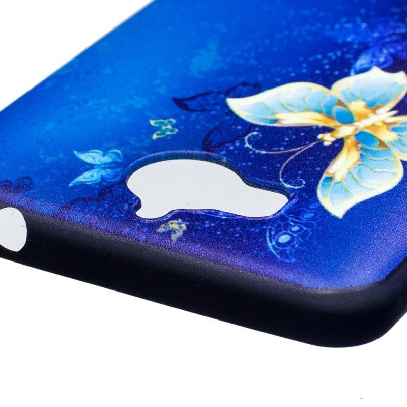 Coque Huawei Y6 2017 En Relief Papillons Dans La Nuit