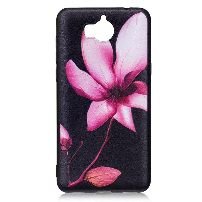 Coque Huawei Y6 2017 En Relief Pink Flower