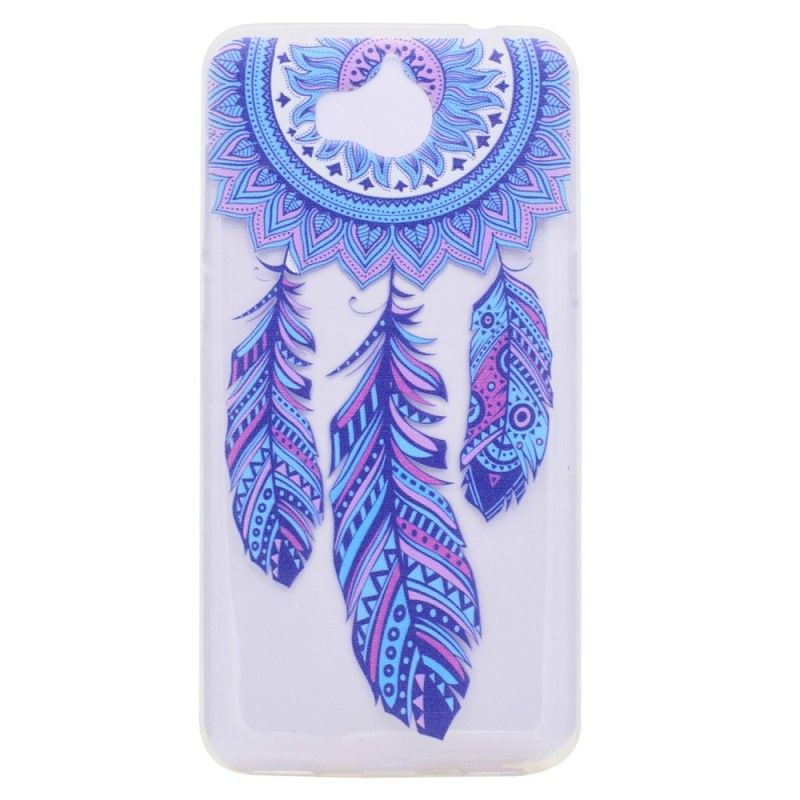 Coque Huawei Y6 2017 Transparente Attrape Rêves Plumes Bleues