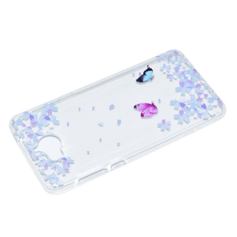 Coque Huawei Y6 2017 Transparente Papillons Et Fleurs