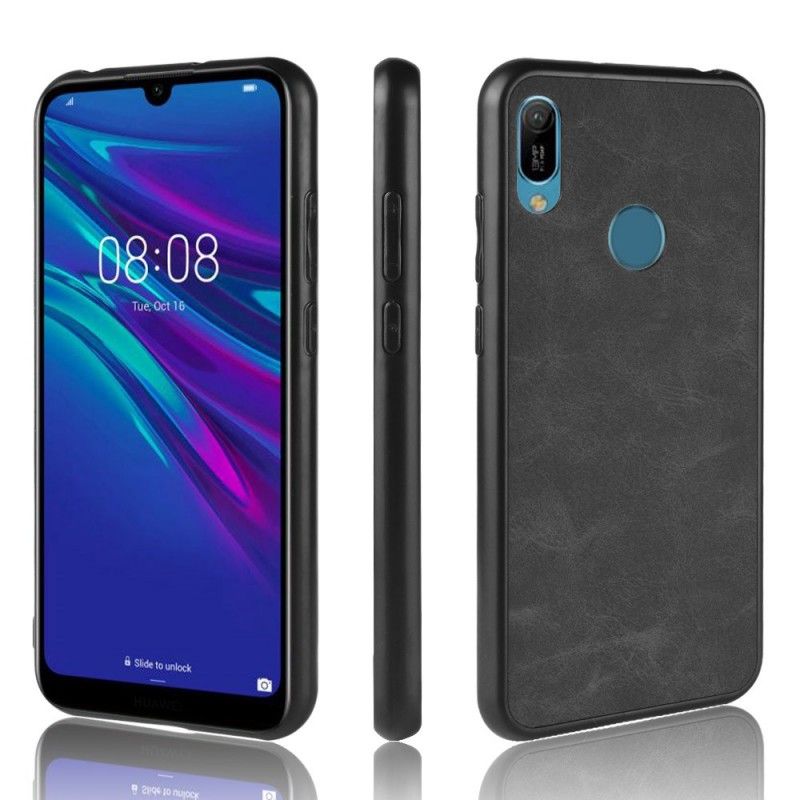 Coque Huawei Y6 2019 Effet Cuir Look Vintage