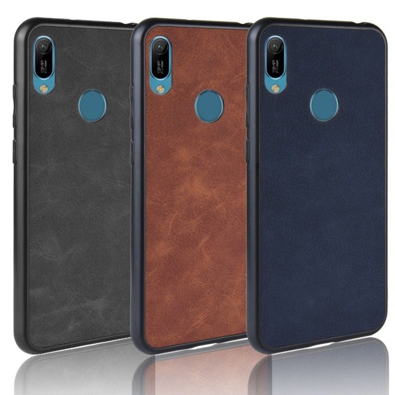 Coque Huawei Y6 2019 Effet Cuir Look Vintage