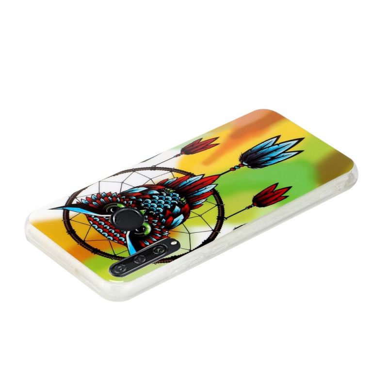 Coque Huawei Y6p Attrape Rêves Hibou Fluorescente