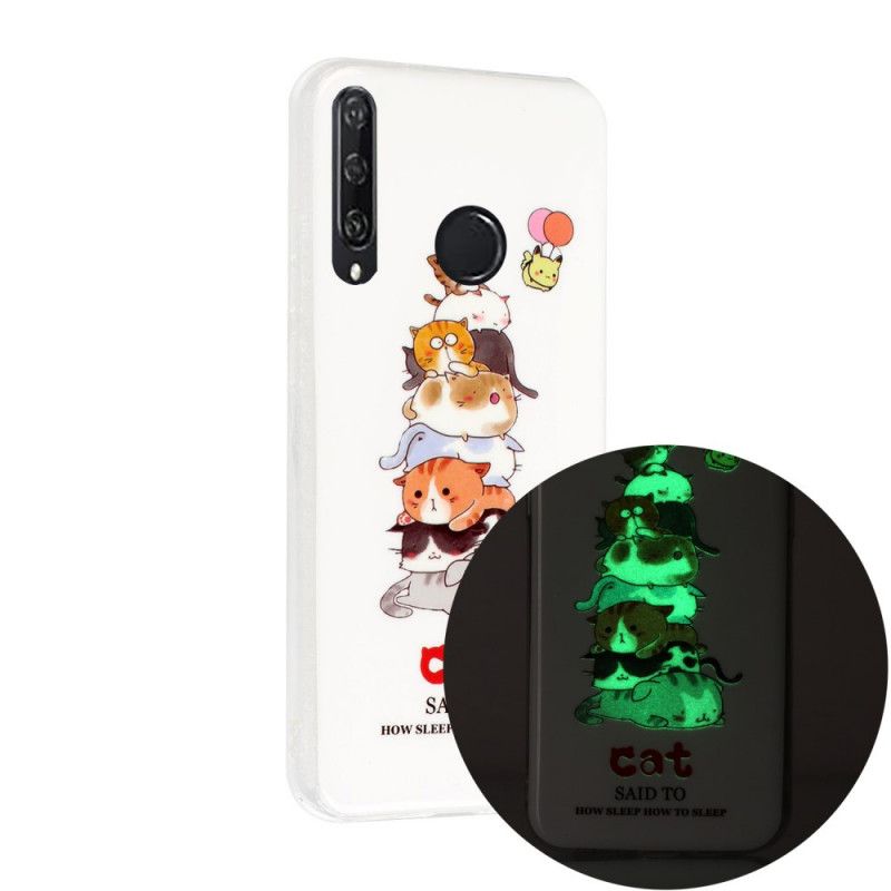 Coque Huawei Y6p Cats Fluorescente