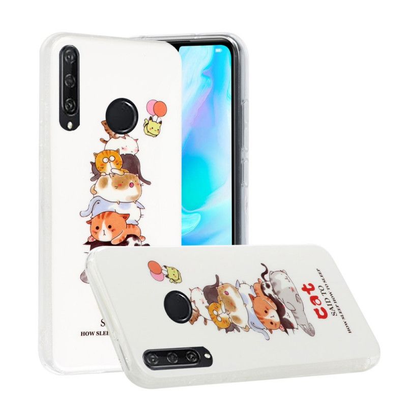 Coque Huawei Y6p Cats Fluorescente