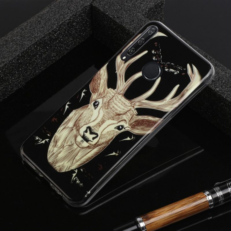 Coque Huawei Y6p Cerf Majestueux Fluorescente