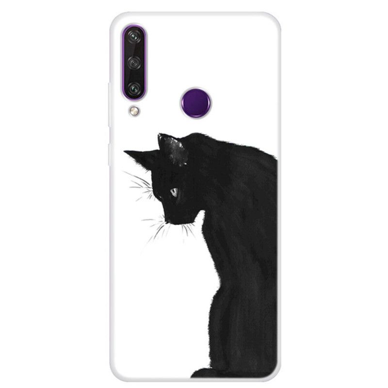 Coque Huawei Y6p Chat Noir Pensif