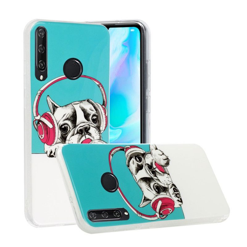 Coque Huawei Y6p Chien Fluorescente