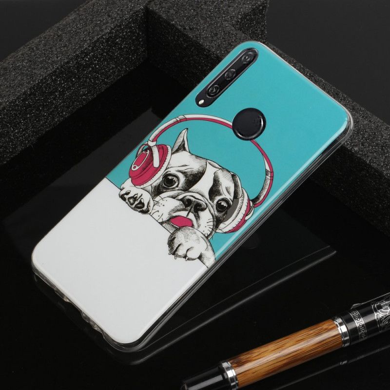 Coque Huawei Y6p Chien Fluorescente