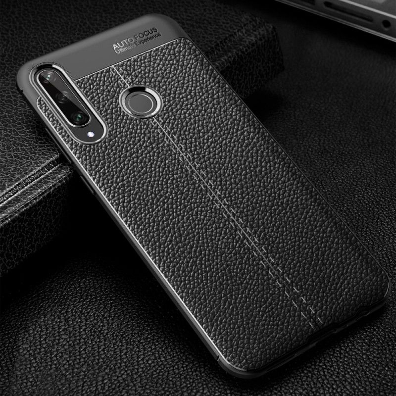 Coque Huawei Y6p Effet Cuir Litchi Double Line