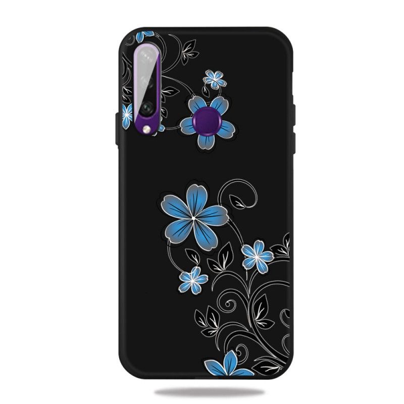 Coque Huawei Y6p Fleurs Bleues