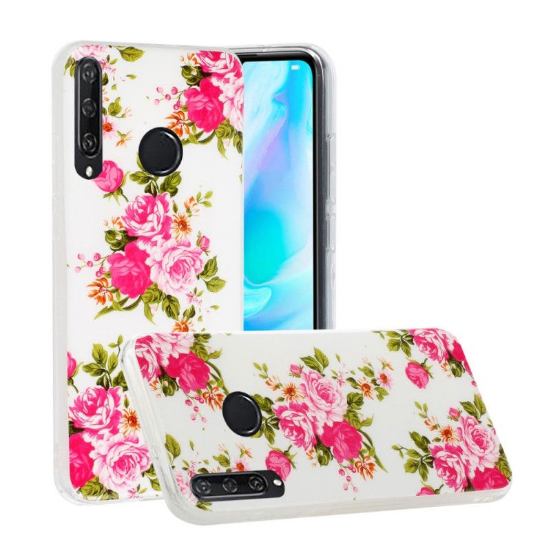 Coque Huawei Y6p Fleurs Liberty Fluorescente