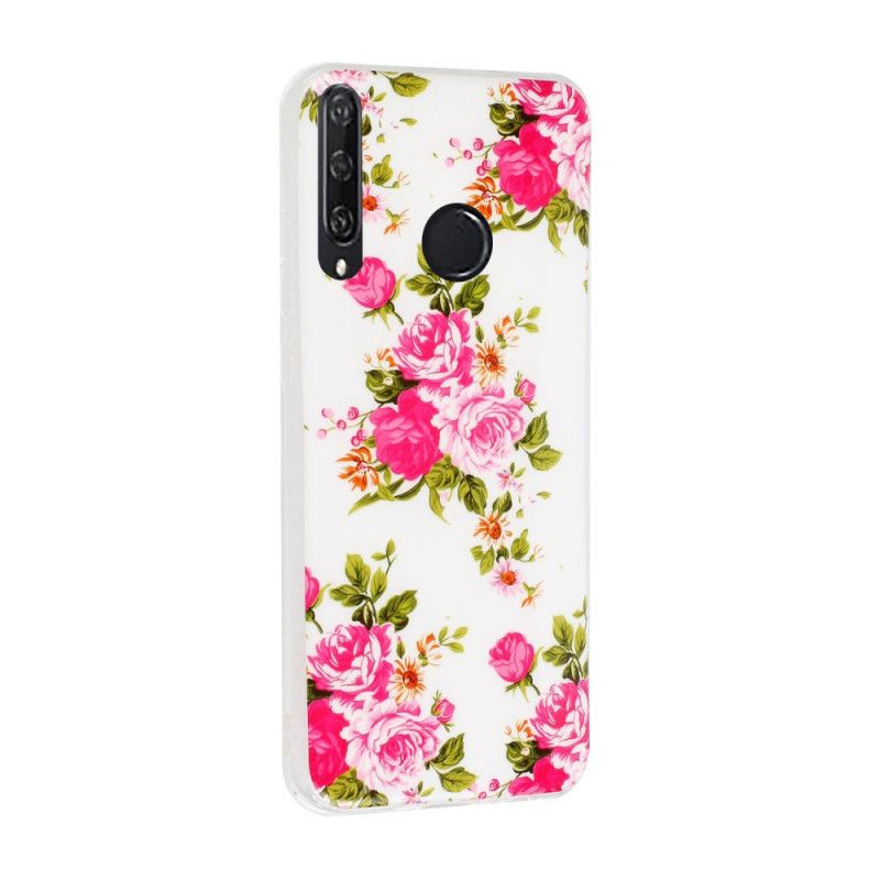 Coque Huawei Y6p Fleurs Liberty Fluorescente