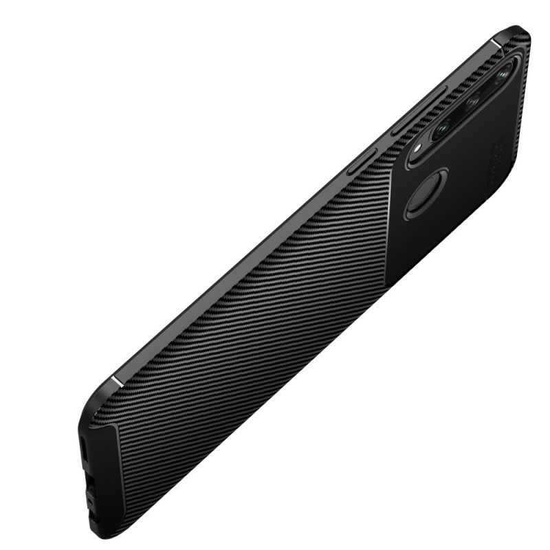 Coque Huawei Y6p Flexible Texture Fibre Carbone
