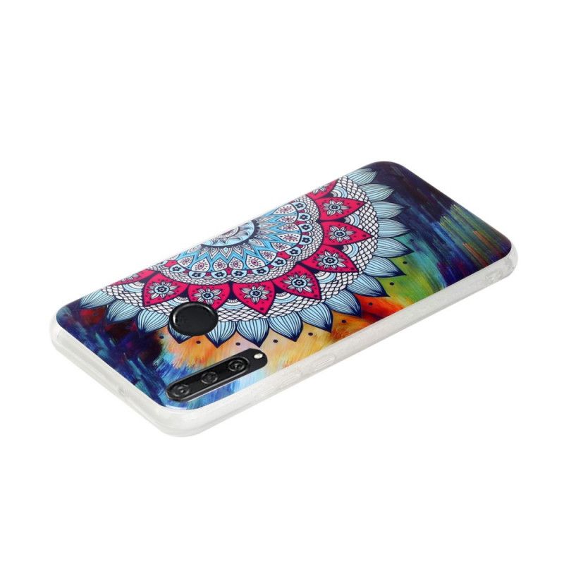 Coque Huawei Y6p Mandala Coloré Fluorescente