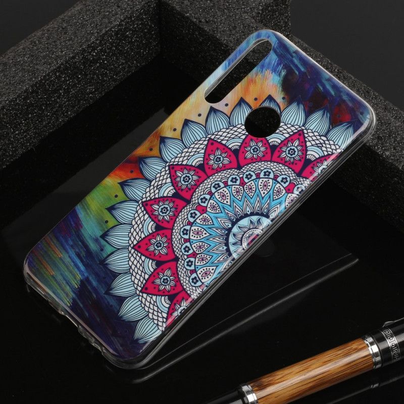 Coque Huawei Y6p Mandala Coloré Fluorescente