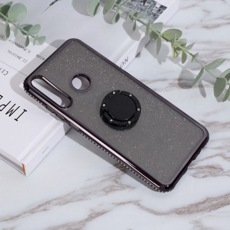 Coque Huawei Y6p Paillettes Et Diamants Anneau