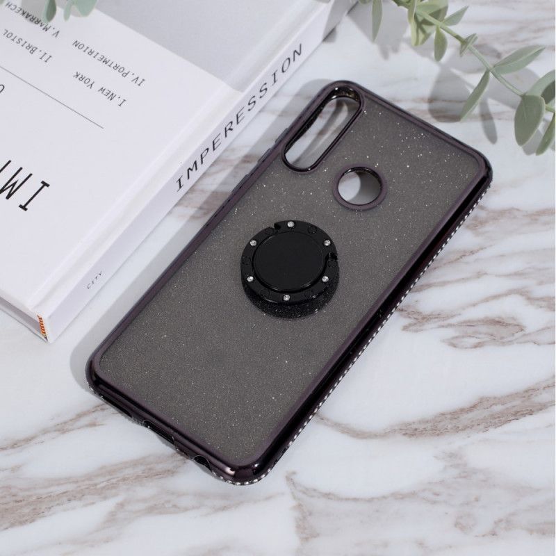 Coque Huawei Y6p Paillettes Et Diamants Anneau