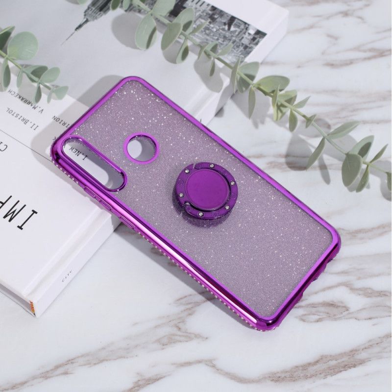 Coque Huawei Y6p Paillettes Et Diamants Anneau