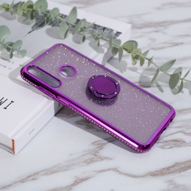 Coque Huawei Y6p Paillettes Et Diamants Anneau