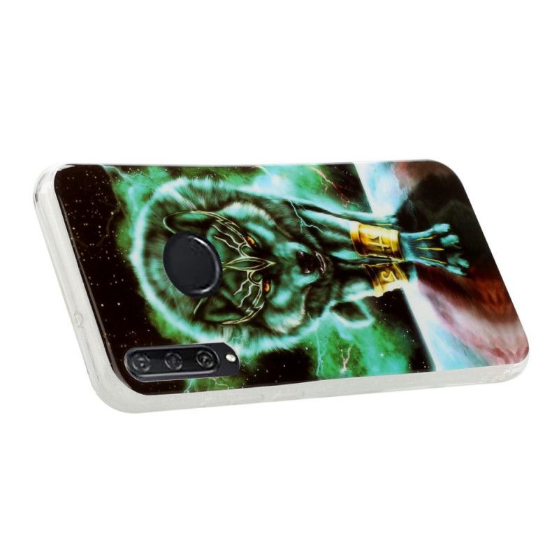 Coque Huawei Y6p Série Loup Fluorescente