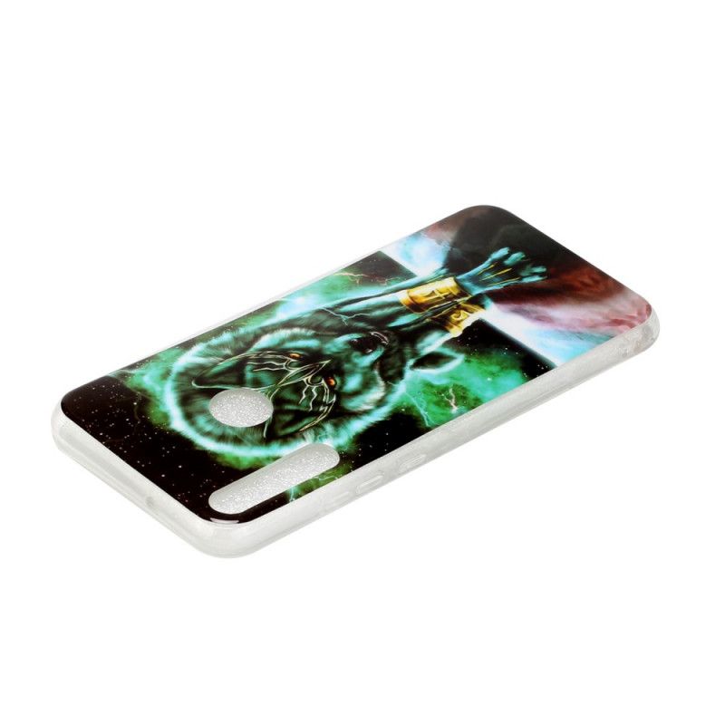 Coque Huawei Y6p Série Loup Fluorescente