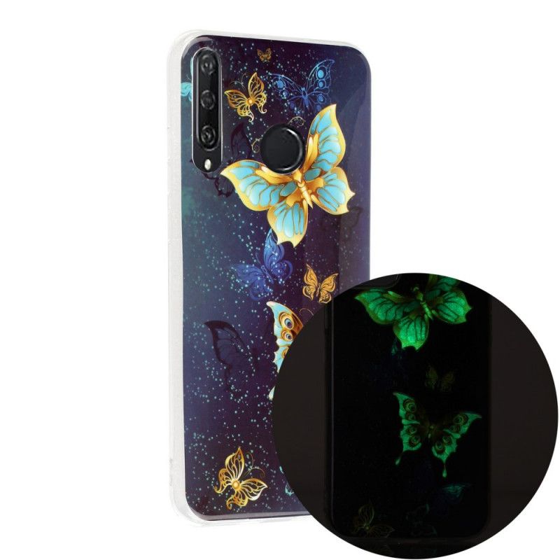 Coque Huawei Y6p Série Papillons Fluorescente