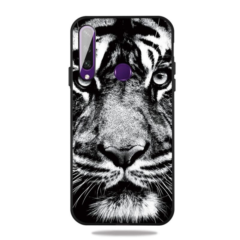 Coque Huawei Y6p Tigre Noir Et Blanc