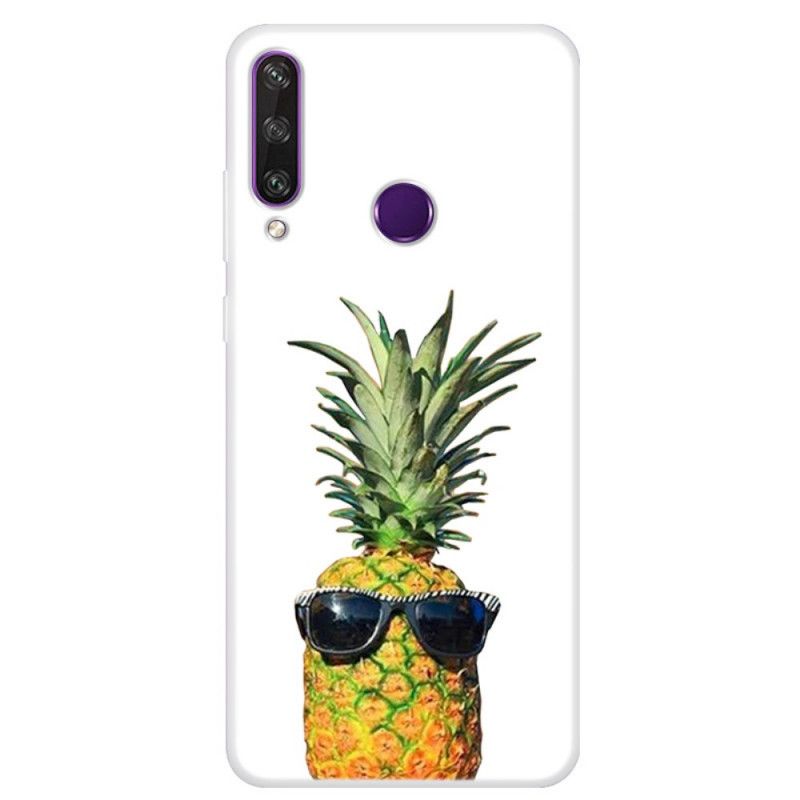 Coque Huawei Y6p Transparente Ananas À Lunettes