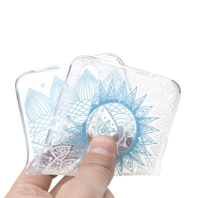 Coque Huawei Y6p Transparente Mandala Coloré