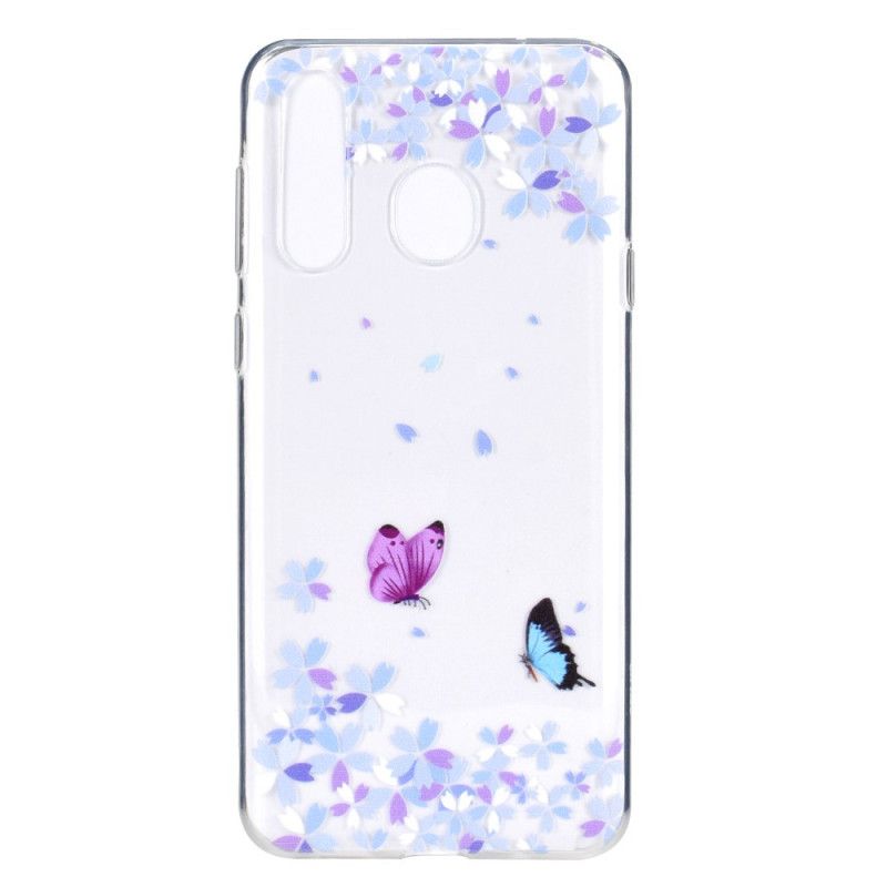 Coque Huawei Y6p Transparente Papillons Et Fleurs