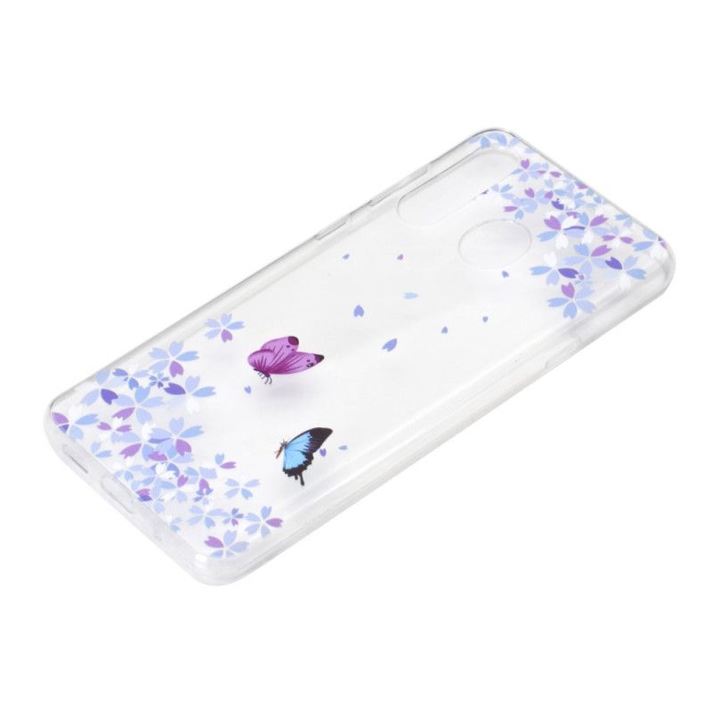 Coque Huawei Y6p Transparente Papillons Et Fleurs