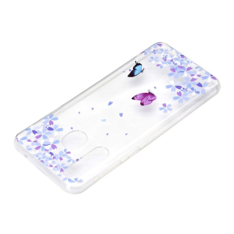 Coque Huawei Y6p Transparente Papillons Et Fleurs