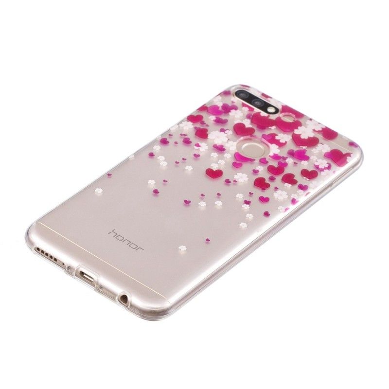 Coque Huawei Y7 2018 / Honor 7c Pluie De Coeurs