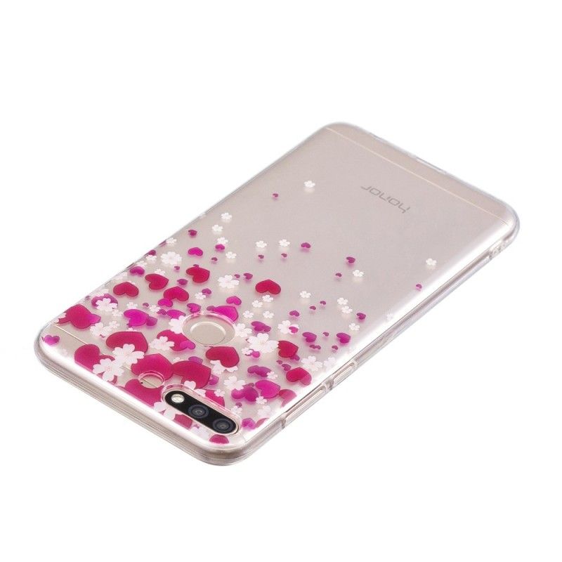 Coque Huawei Y7 2018 / Honor 7c Pluie De Coeurs