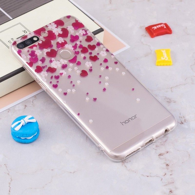 Coque Huawei Y7 2018 / Honor 7c Pluie De Coeurs