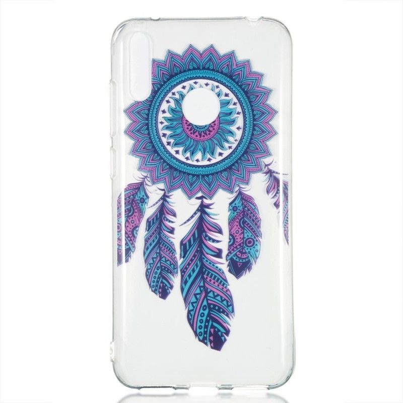 Coque Huawei Y7 2019 Attrape Rêves Plumes Bleues