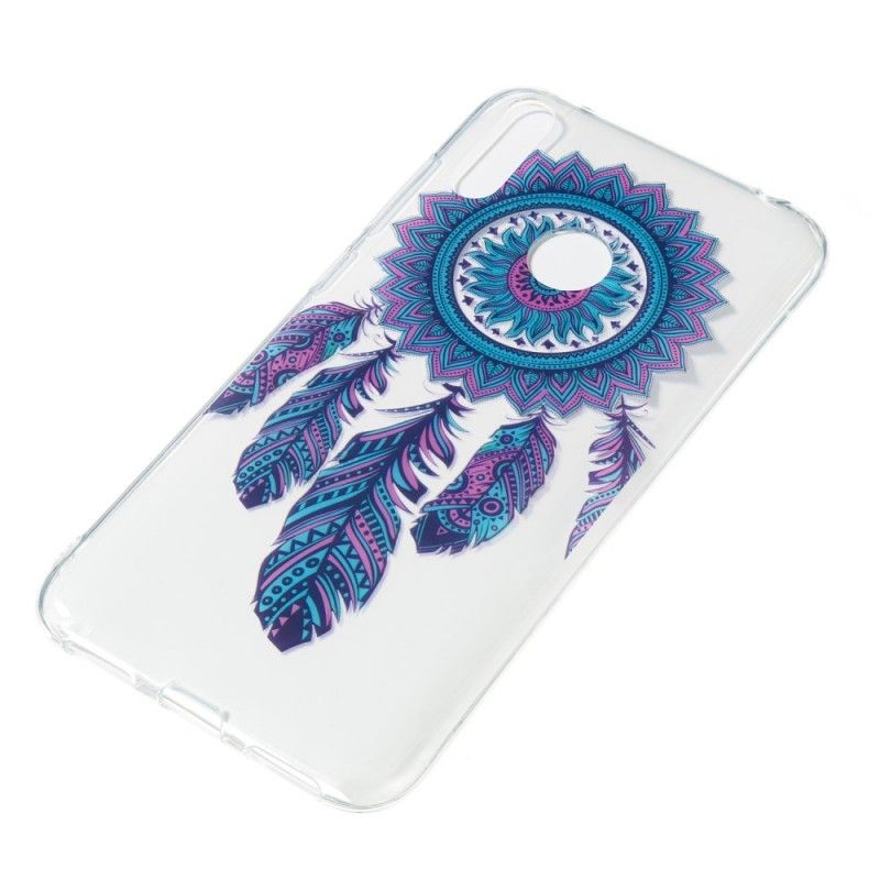 Coque Huawei Y7 2019 Attrape Rêves Plumes Bleues