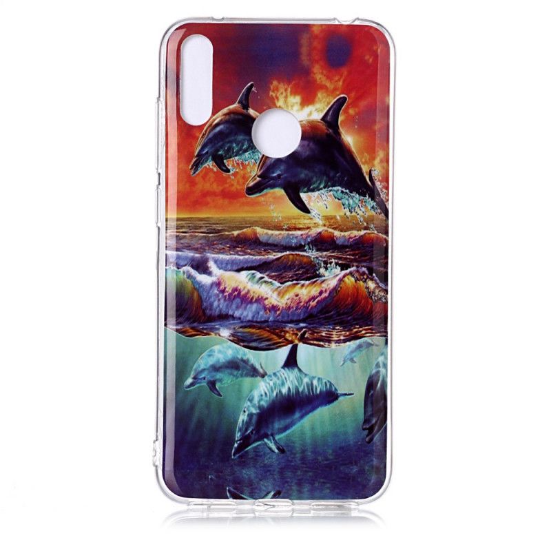 Coque Huawei Y7 2019 Dauphins En Liberté