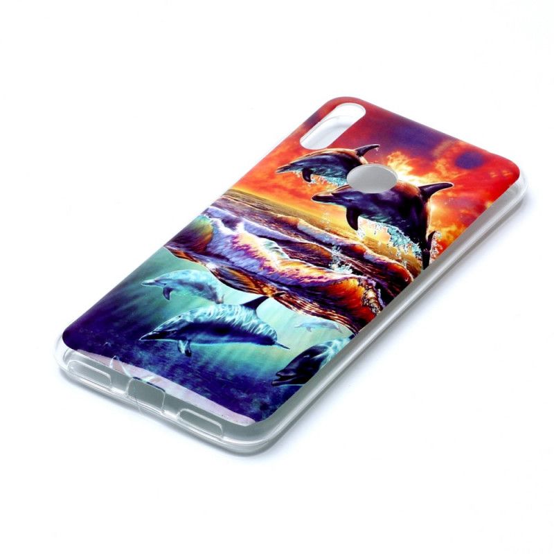 Coque Huawei Y7 2019 Dauphins En Liberté