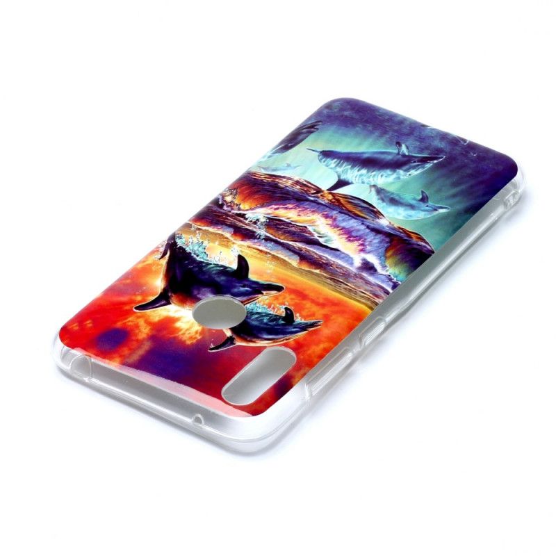 Coque Huawei Y7 2019 Dauphins En Liberté