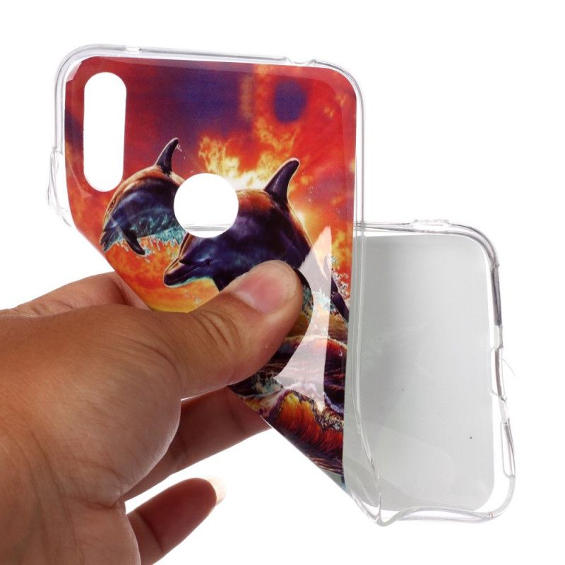 Coque Huawei Y7 2019 Dauphins En Liberté