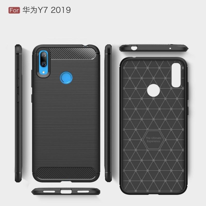 Coque Huawei Y7 2019 Fibre Carbone Brossée