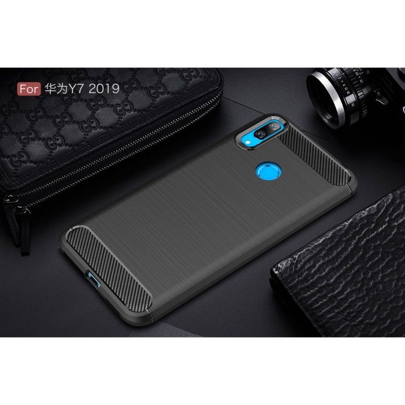 Coque Huawei Y7 2019 Fibre Carbone Brossée