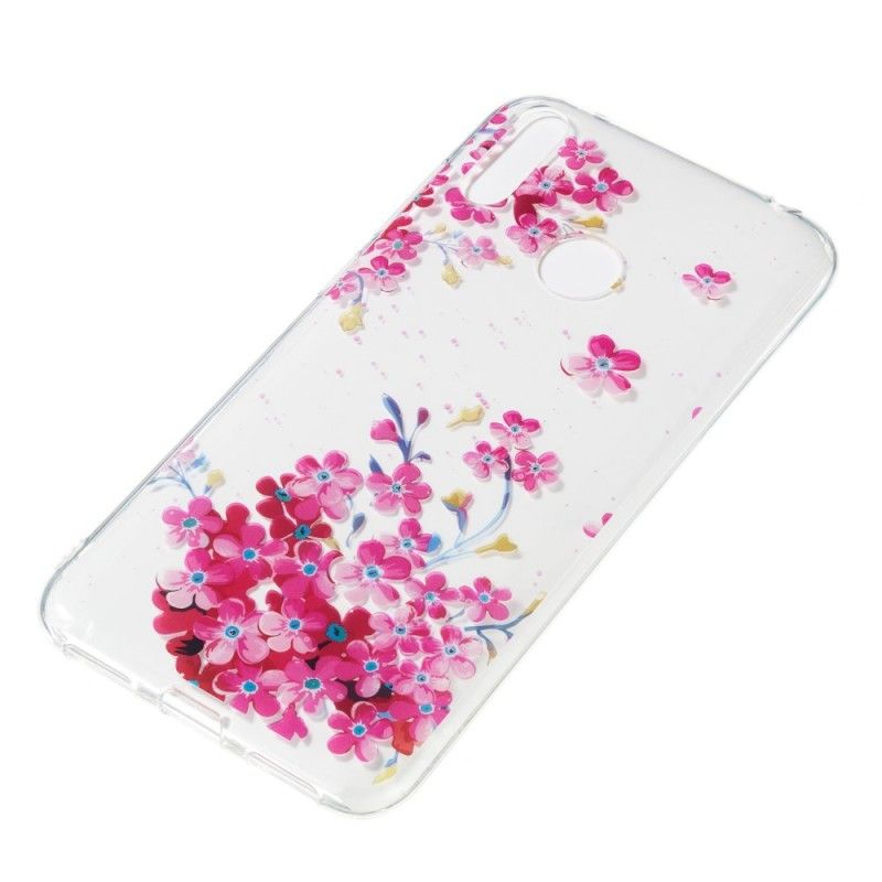 Coque Huawei Y7 2019 Fleurs Jaunes Et Magentas